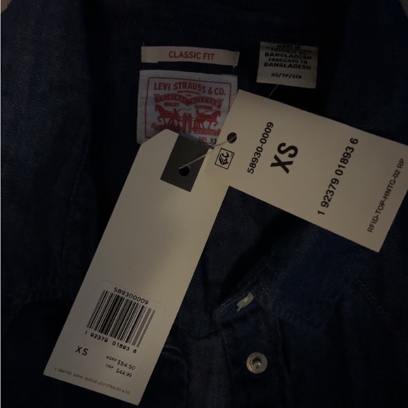 Levi’s Jean button down shirt with tags - Picture 3 of 16
